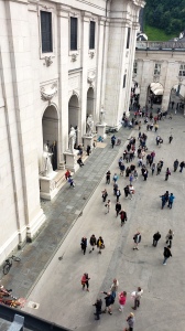 Looking down at the cathedral from the museum