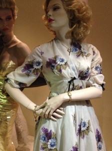 Detail of Printed Rayon 1950s Dress, Snibston | Sense & Sensibility Tours