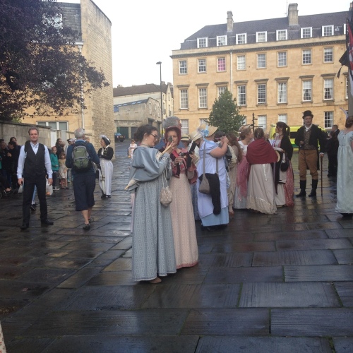 Gathering for the Promenade at the Assembly Rooms