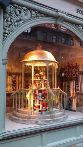 F&M can't display anything in an ordinary manner. This is a selection of items from its Food Hall, placed in a miniature gazebo.