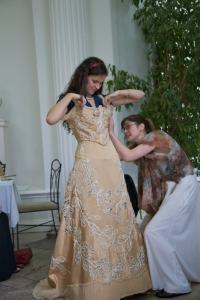 On with the bodice...