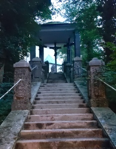The final set of stairs up to the monastery